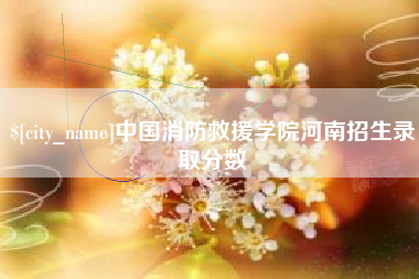 厦门中国消防救援学院河南招生录取分数