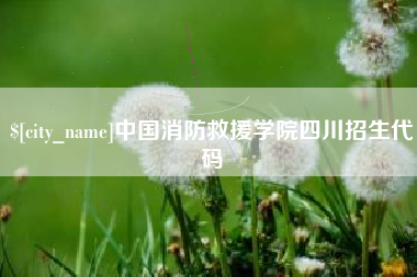 厦门中国消防救援学院四川招生代码