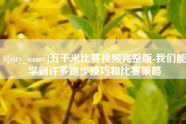 厦门五千米比赛视频完整版-我们能学到许多跑步技巧和比赛策略