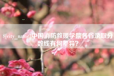 厦门中国消防救援学院各省录取分数线有何差异？