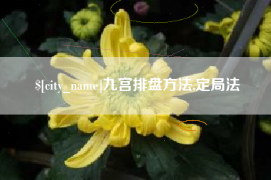 厦门九宫排盘方法,定局法