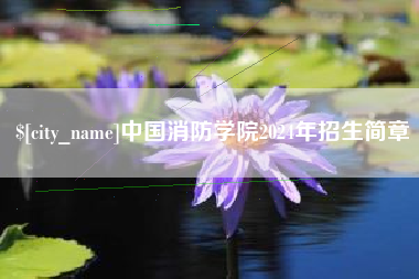 厦门中国消防学院2024年招生简章