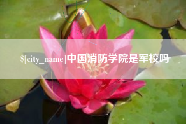 厦门中国消防学院是军校吗