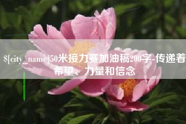 厦门50米接力赛加油稿200字-传递着希望、力量和信念