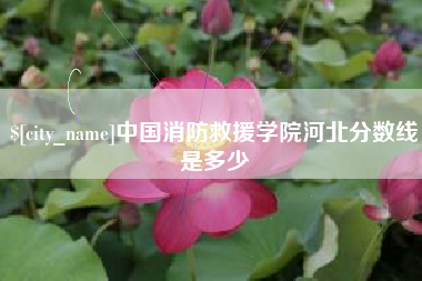厦门中国消防救援学院河北分数线是多少