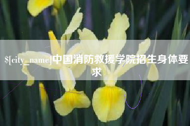 厦门中国消防救援学院招生身体要求