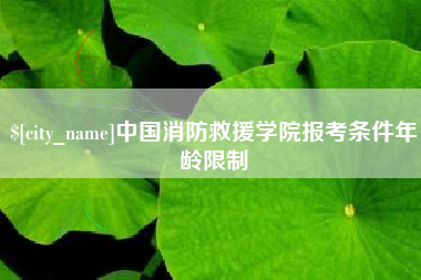 厦门中国消防救援学院报考条件年龄限制