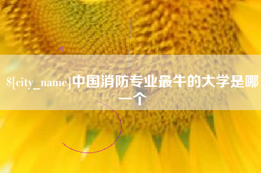 厦门中国消防专业最牛的大学是哪一个