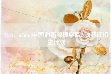 厦门中国消防救援学院2020浙江招生计划