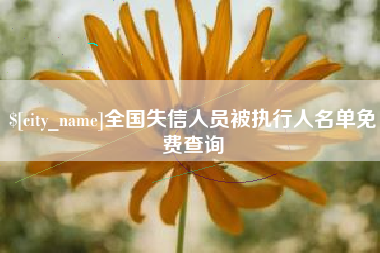 厦门全国失信人员被执行人名单免费查询