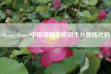 厦门中国消防学校招生分数线代码