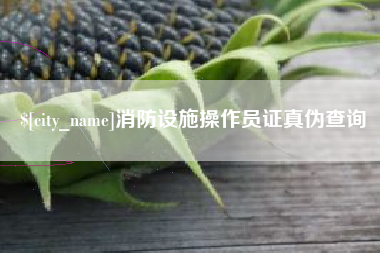 厦门消防设施操作员证真伪查询