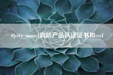 厦门消防产品认证证书和cccf