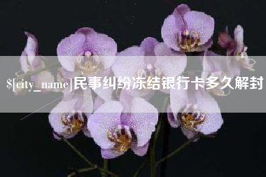 厦门民事纠纷冻结银行卡多久解封