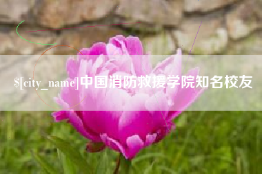 厦门中国消防救援学院知名校友