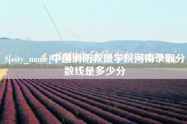 厦门中国消防救援学院河南录取分数线是多少分